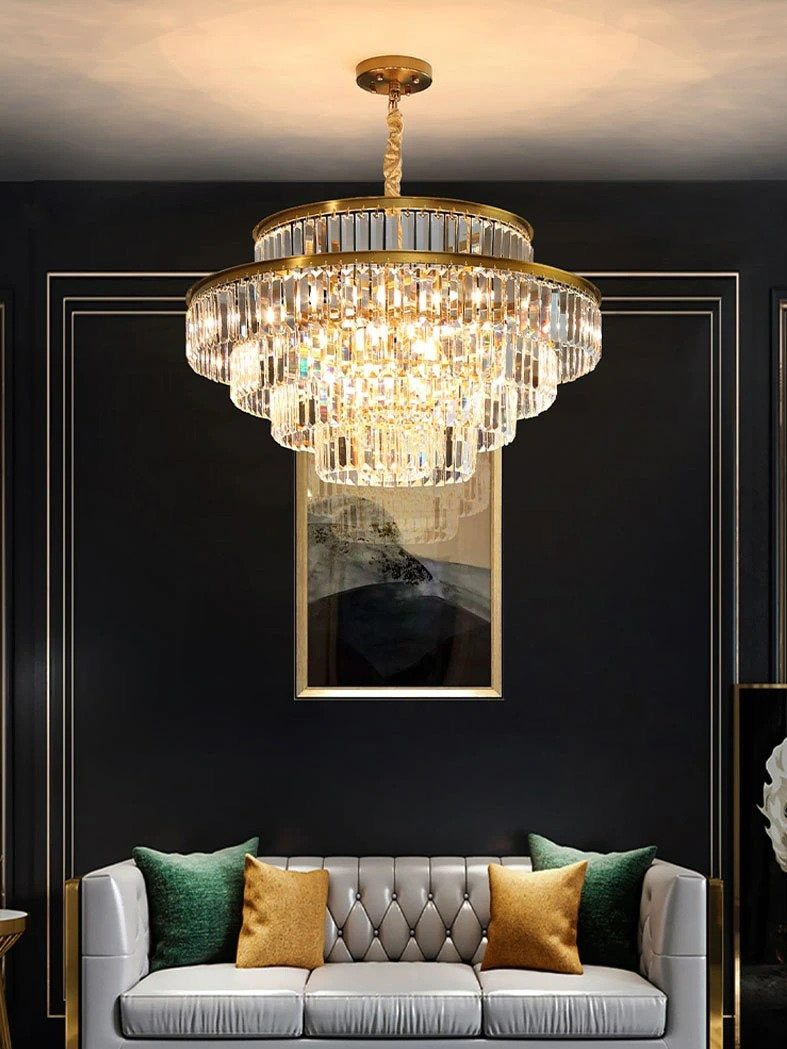 Modern glass crystal chandelier for living room