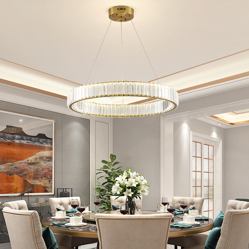 Justine - Lustre moderne en cristal et verre