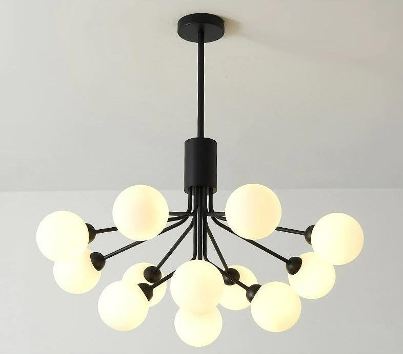 Elena - Lustre moderne en forme de globe en verre