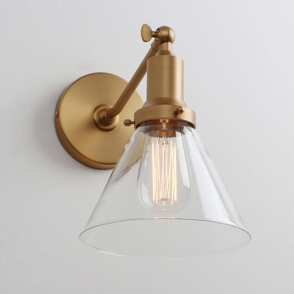 bathroom and hallway glass wall sconce
