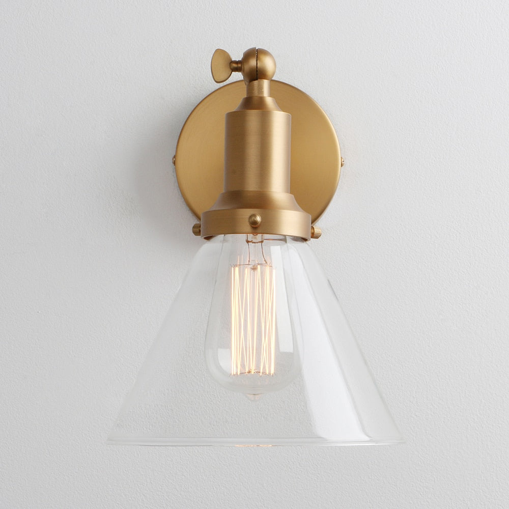 brass fitting retro-chic modern wall sconce