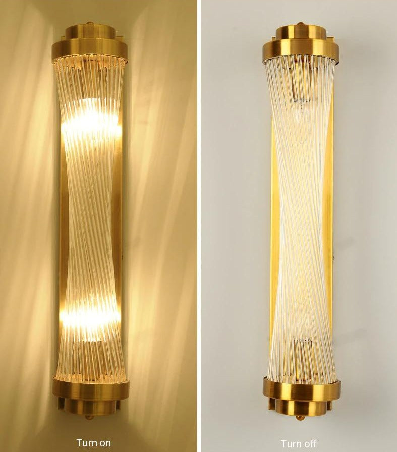 Aplique de pared con columna de vidrio moderno