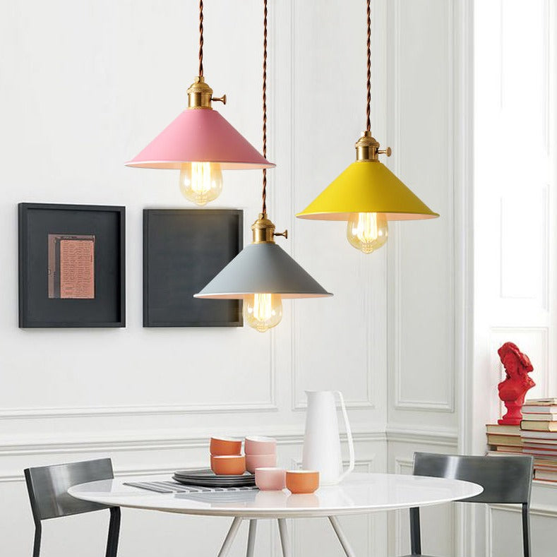 classic colorful vintage pendant lights