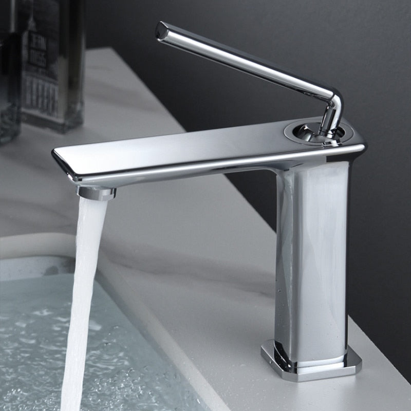 modern chrome maiken bathroom faucet