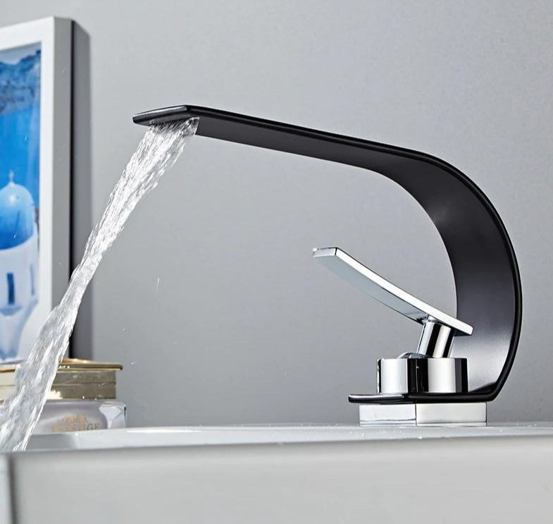 Modern single handle bathroom faucet