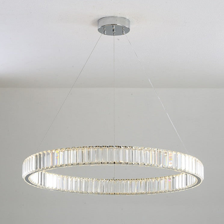 Justine - Lustre moderne en cristal et verre