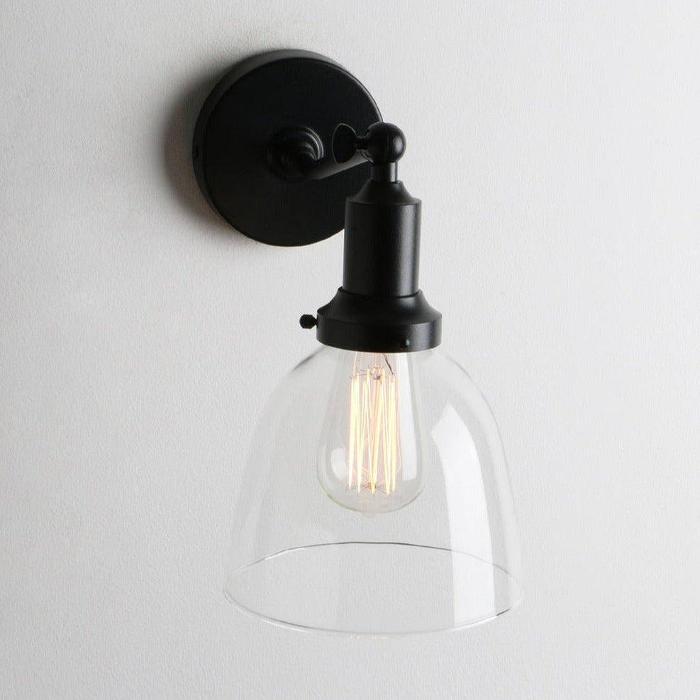 Lavelle - Aplique de pared con cúpula de cristal