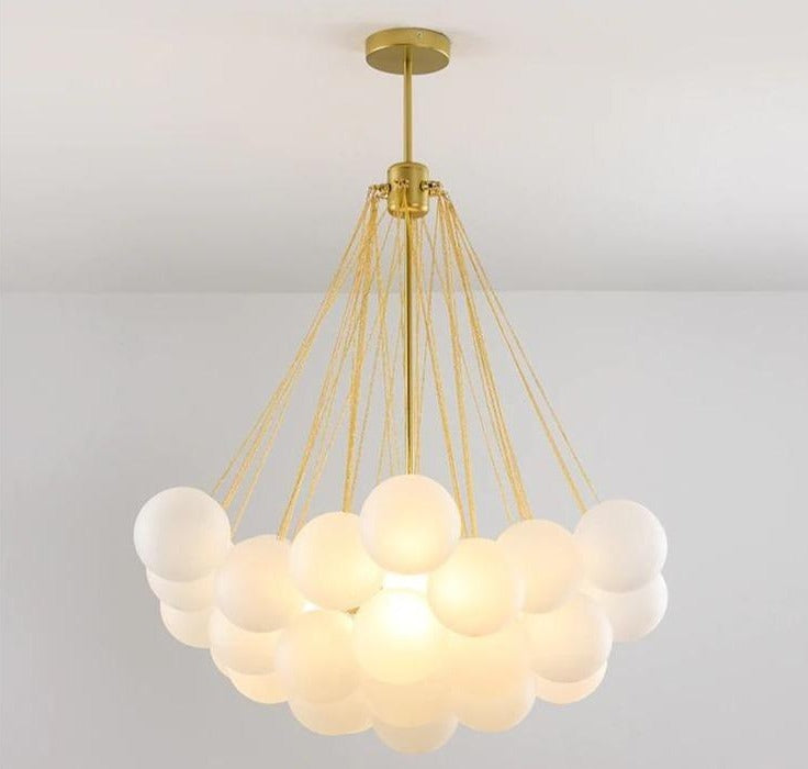 European Frosted Glass Chandelier