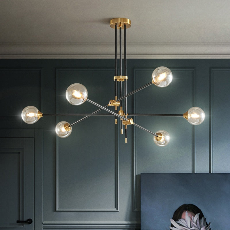 six bulb milti-bulb modern light fixture