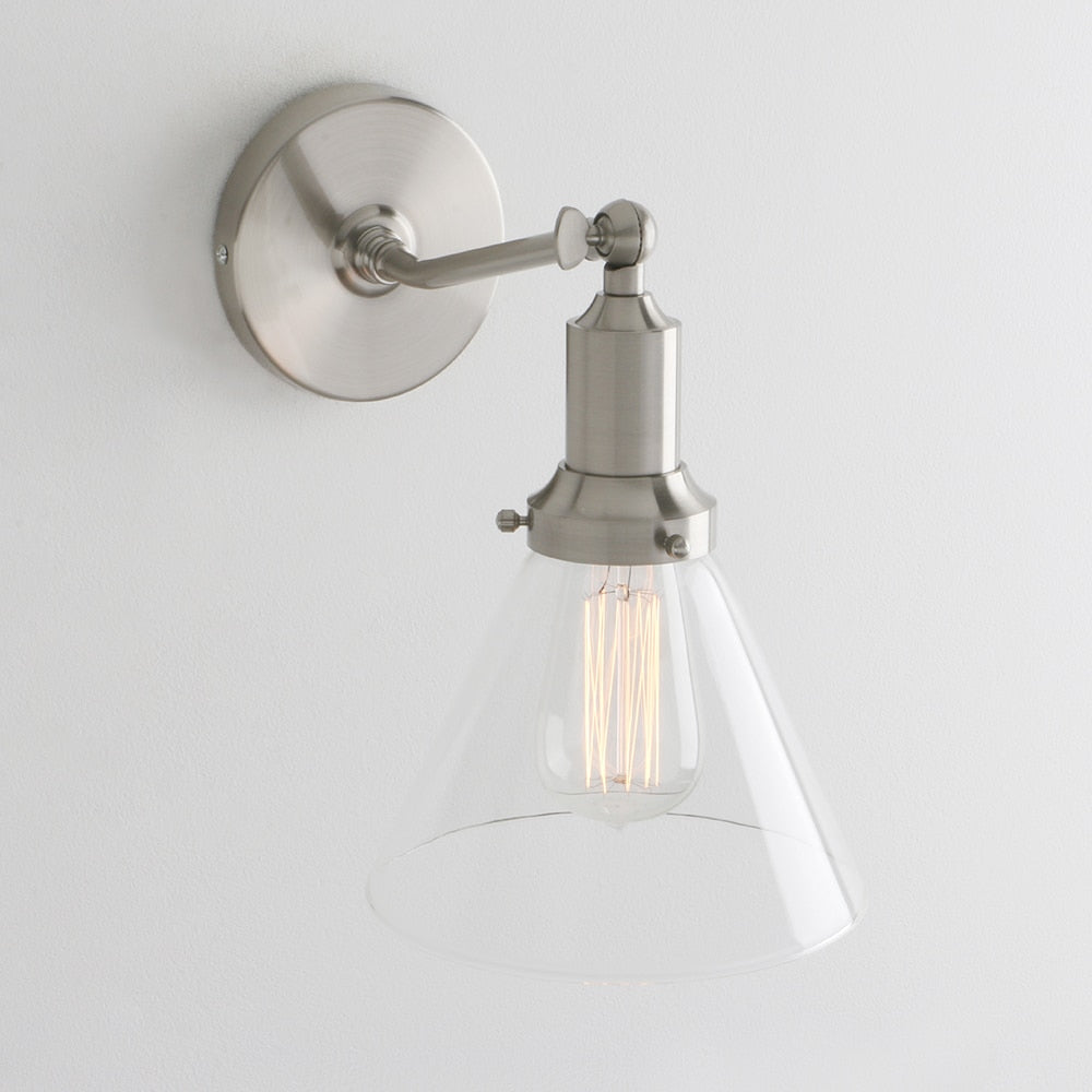 Farley - Aplique de pared de cristal retro