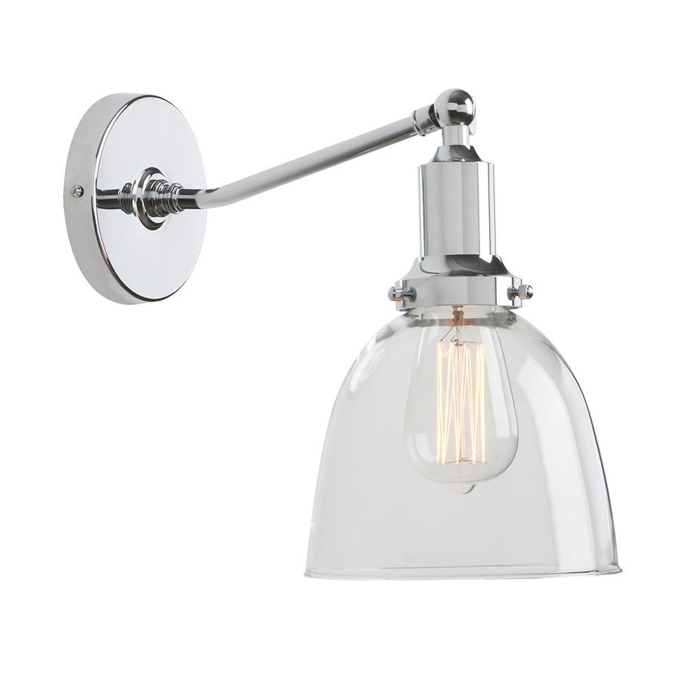 Lavelle - Aplique de pared con cúpula de cristal