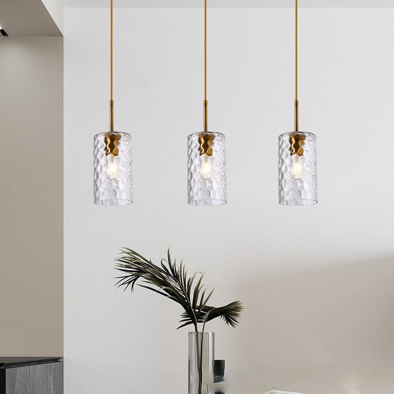 chic clear glass dining room pendant lights