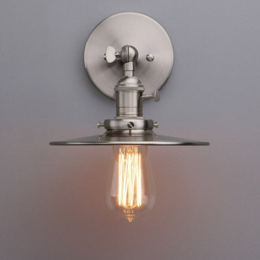brushed nickel wall sconce