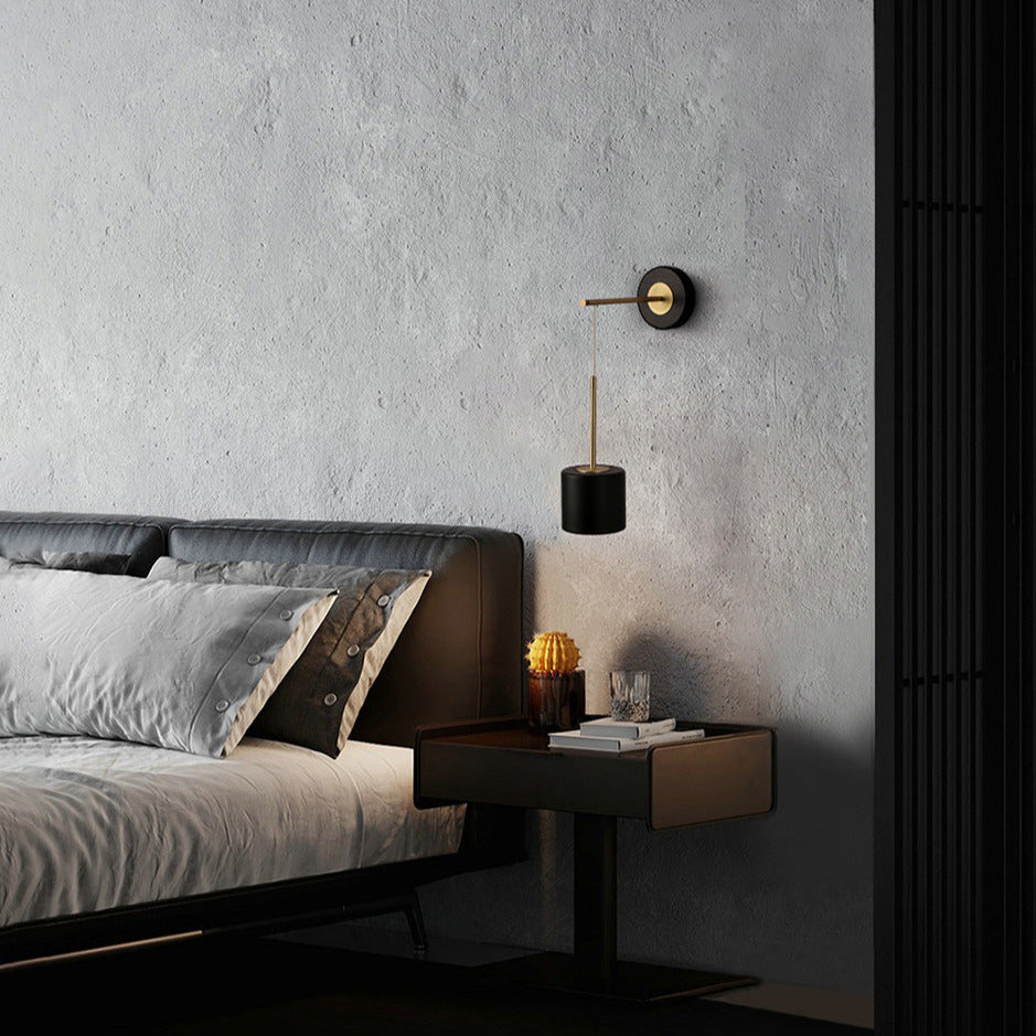 Corbin - Applique murale moderne noire et laiton