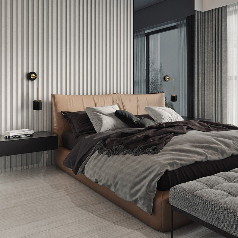 Corbin - Applique murale moderne noire et laiton