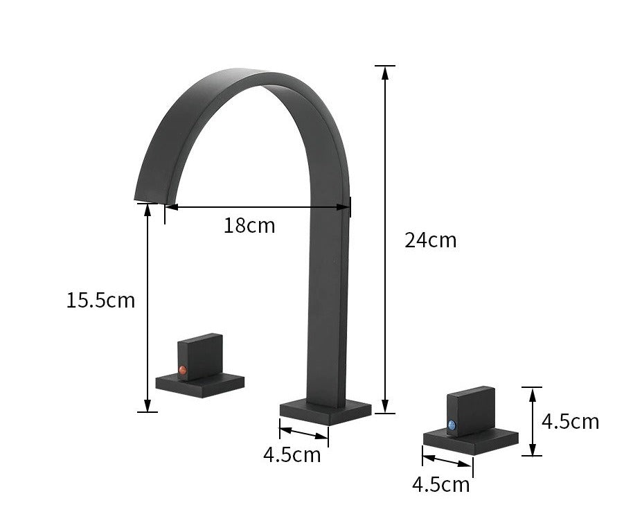 modern gooseneck bathroom faucet dimensions