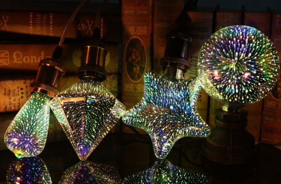 space style colorful stars LED light bulbs