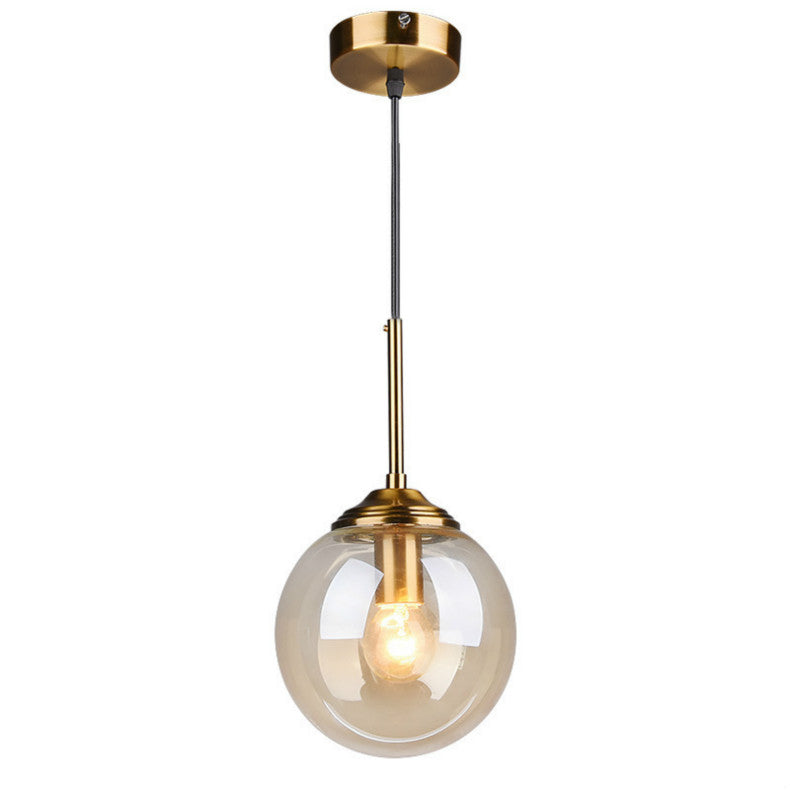 Lámparas colgantes vintage con forma de globo de cristal