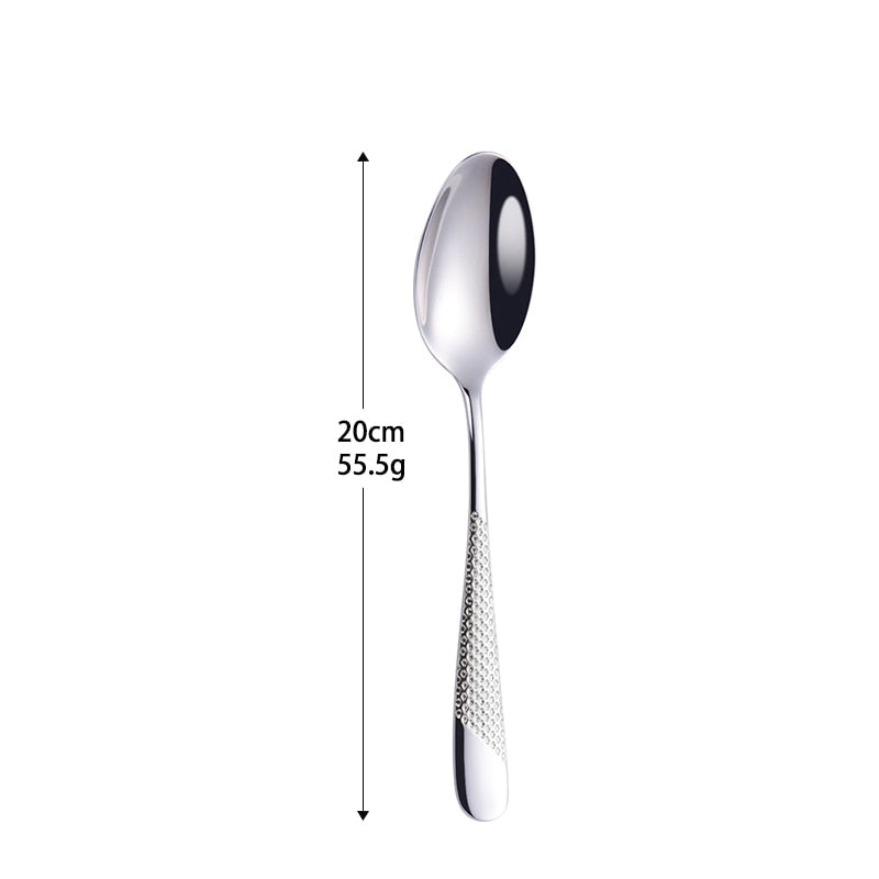 Juego de cubiertos con mango texturizado moderno