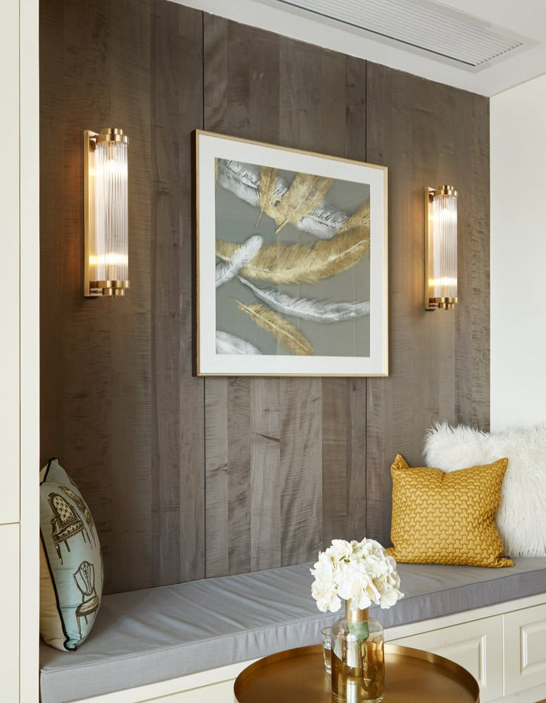 Aplique de pared con columna de vidrio moderno