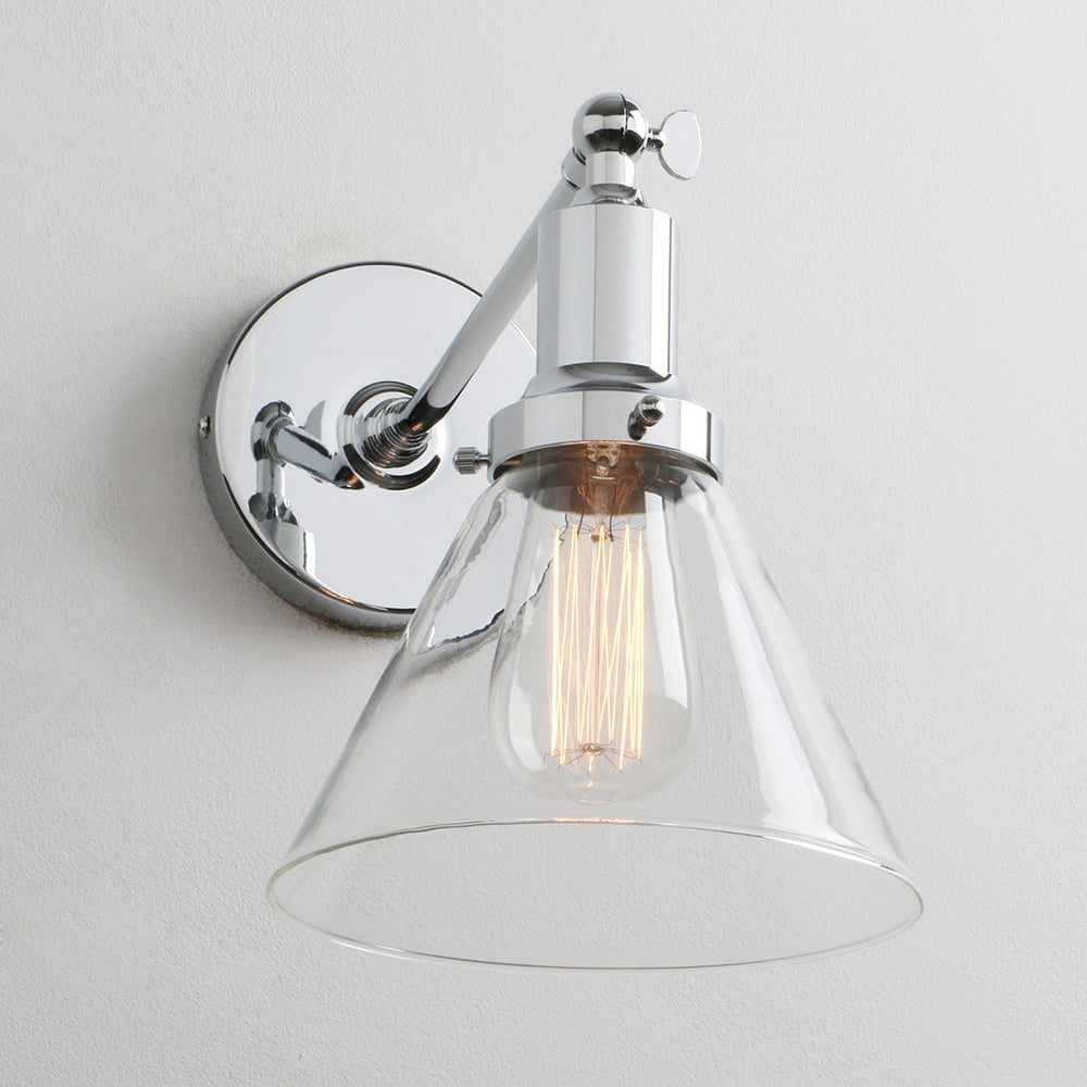 chrome retro modern wall sconce