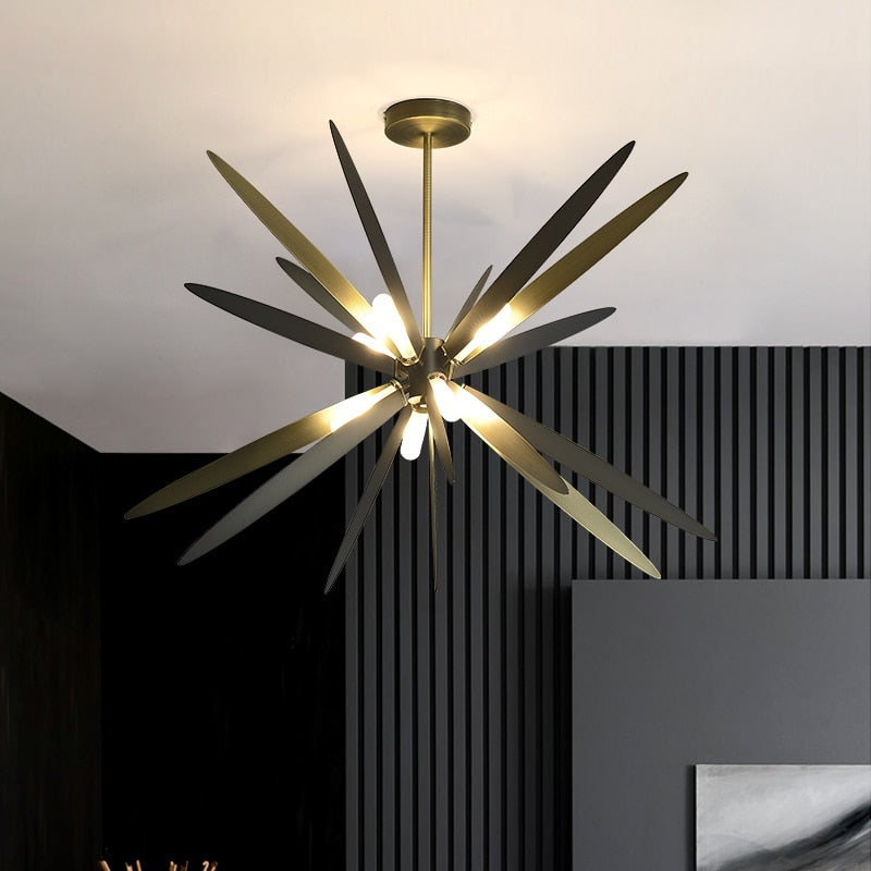 Modern black chandelier for master bedroom