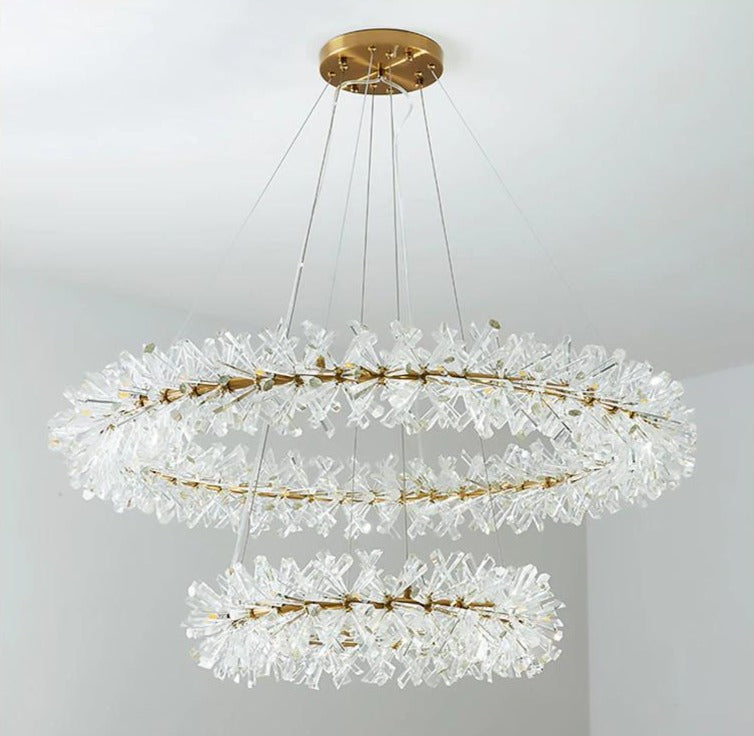 Celeste - Lámpara de araña de cristal