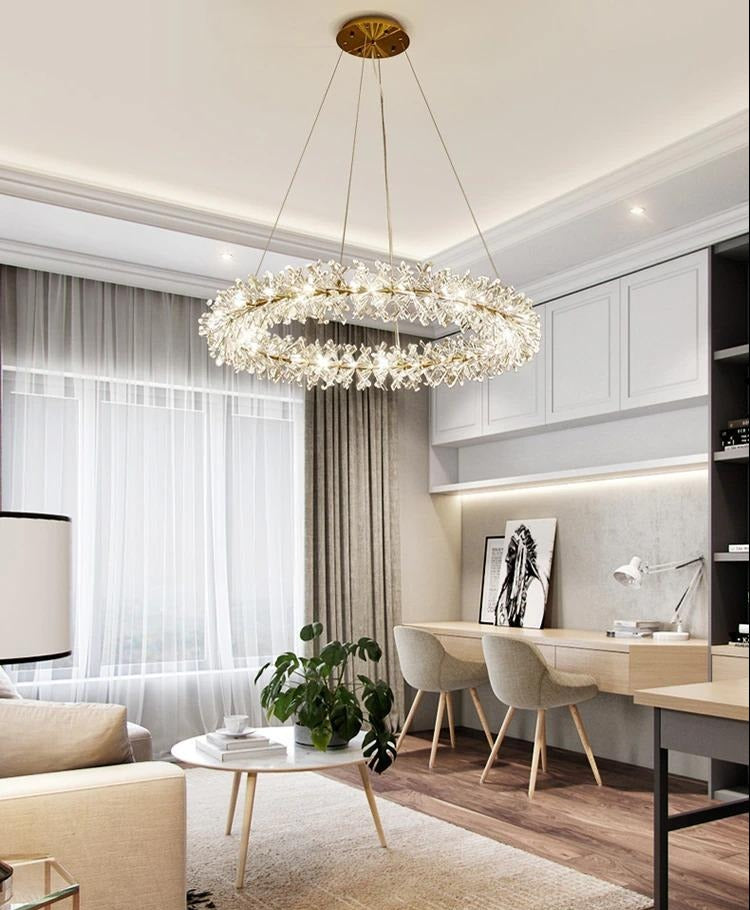 Circular Glass Crystal Chandelier