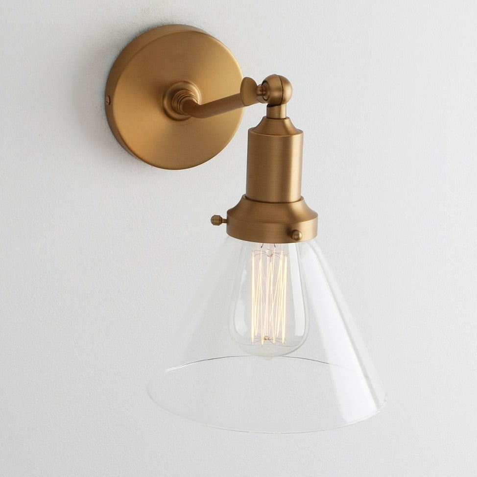 Farley - Aplique de pared de cristal retro