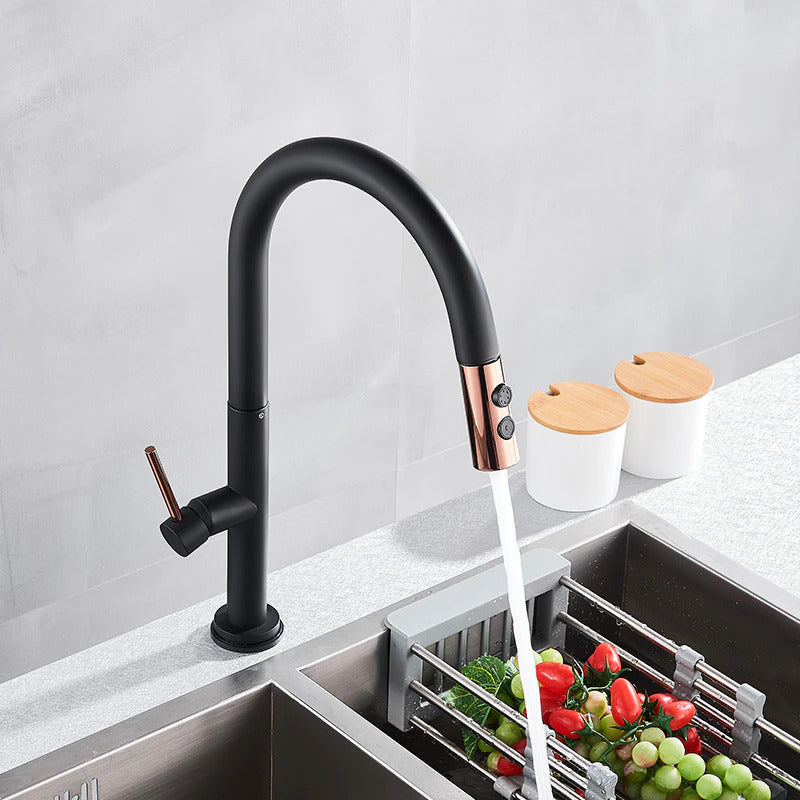 Lidia - Modern Retractable Kitchen Faucet