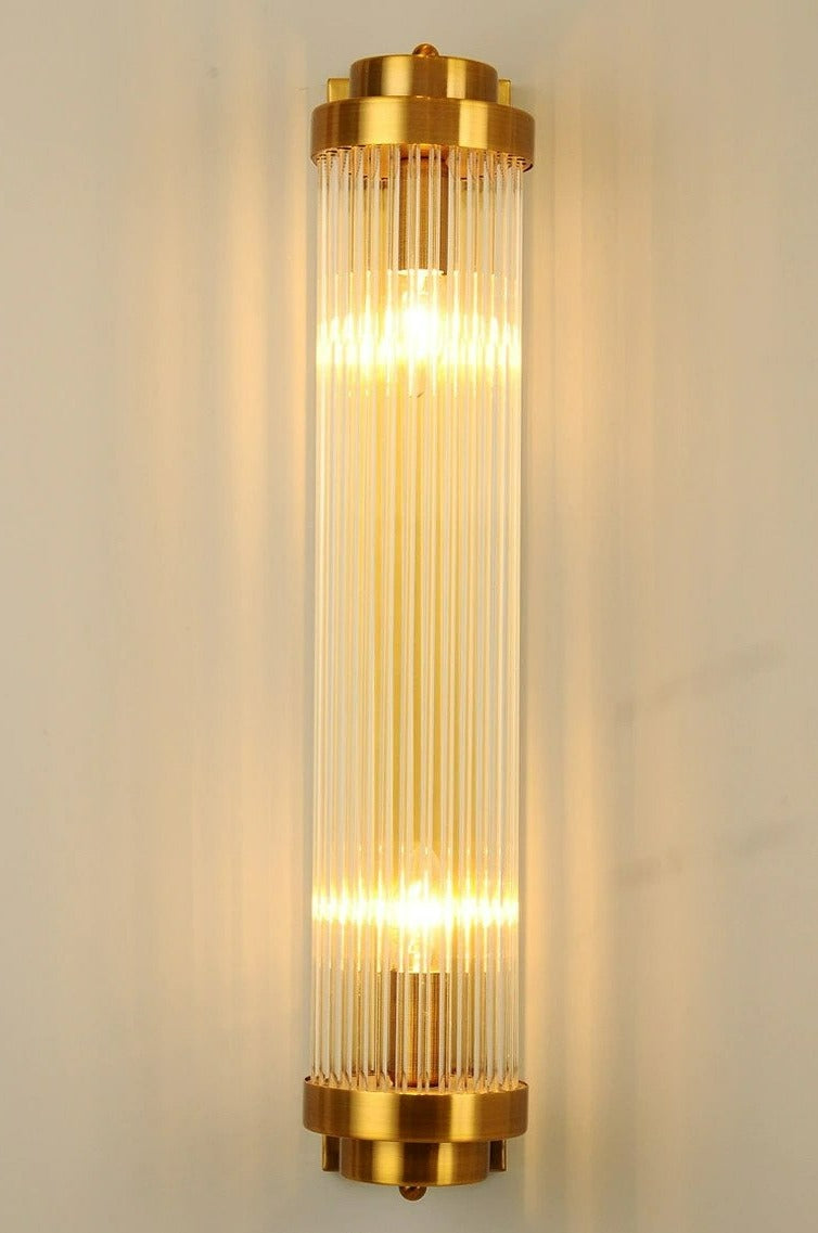Aplique de pared con columna de vidrio moderno