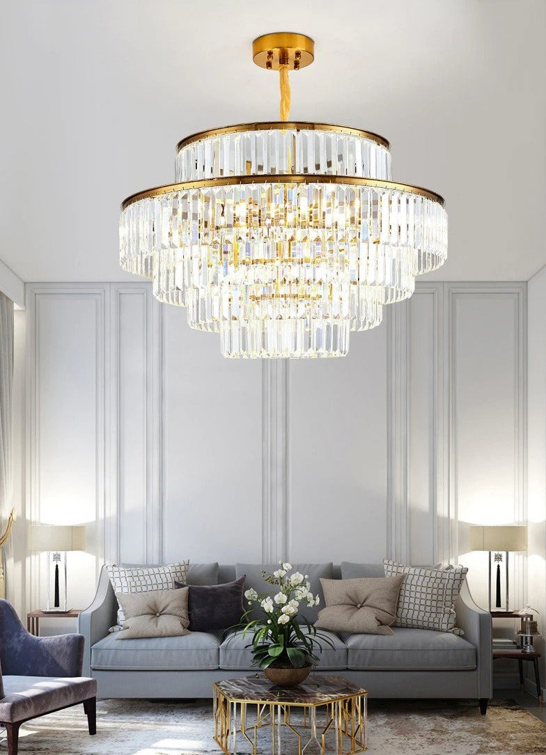 Modern Glass crystal chandelier for common room