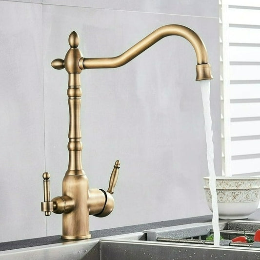 Antique Brass Kitchen Faucet