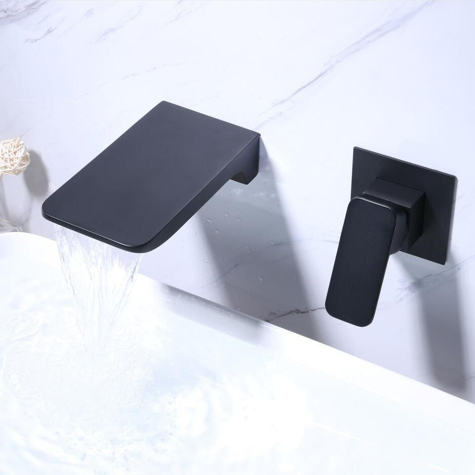 Black Modern Wall Mounted Faucet