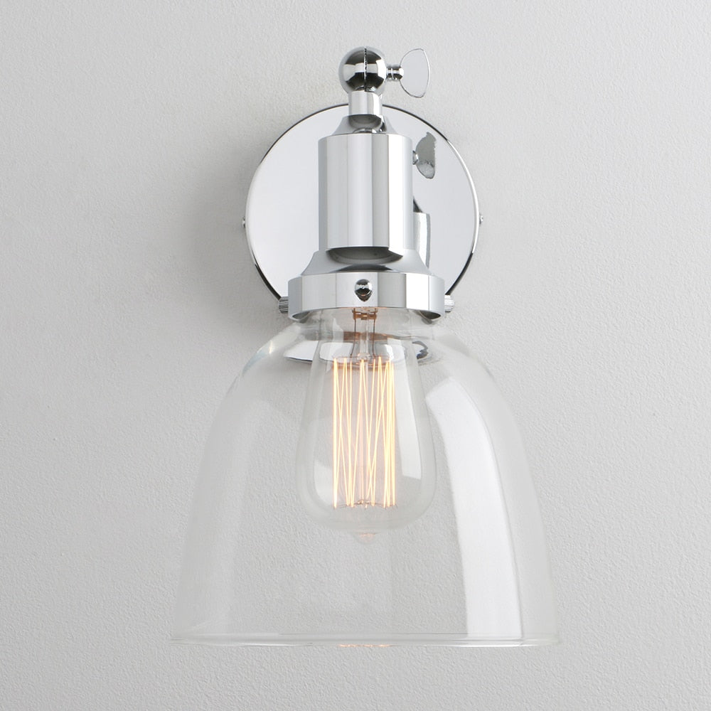 Lavelle - Aplique de pared con cúpula de cristal