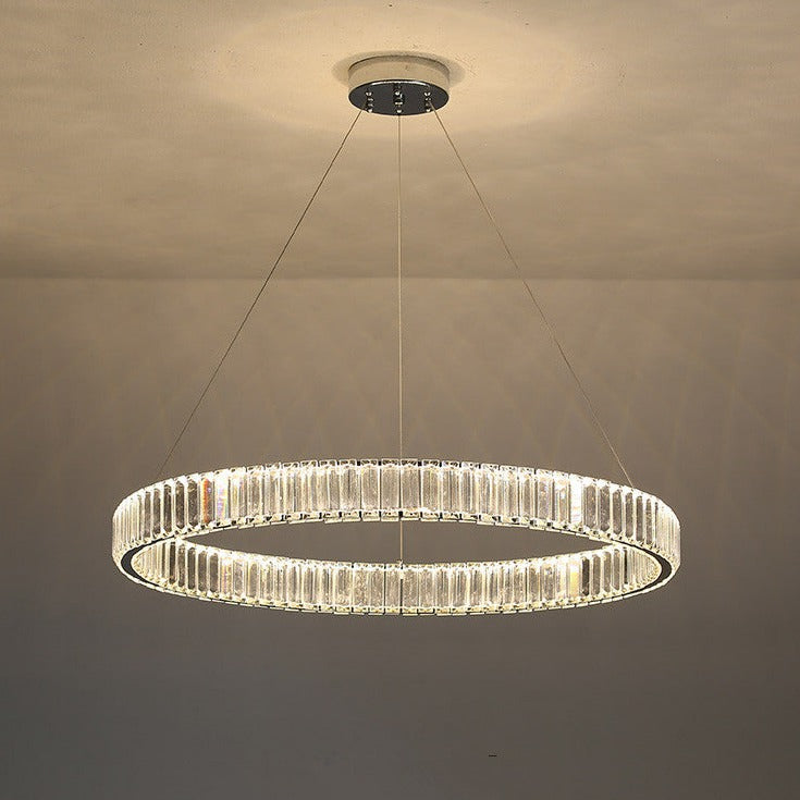 Justine - Lustre moderne en cristal et verre