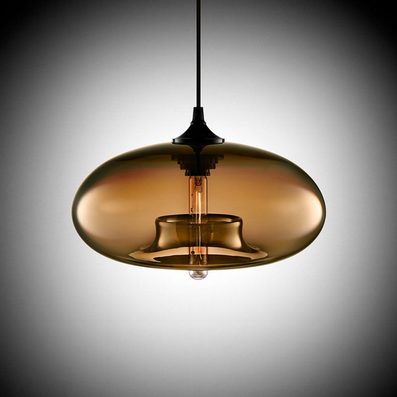 modern tinted glass pendant lights
