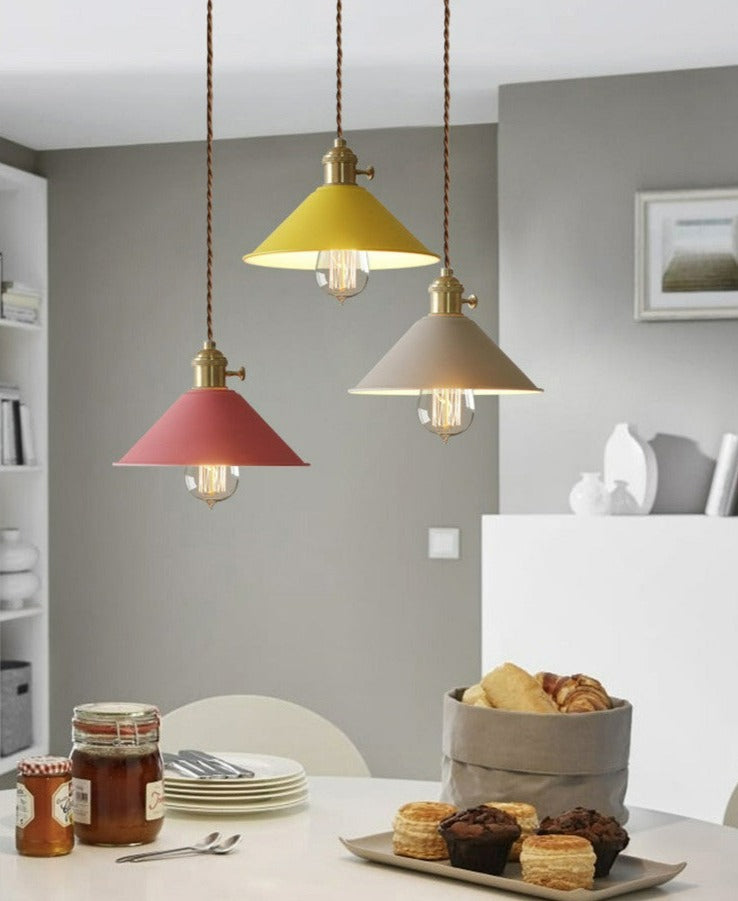 Colorful Vintage Plated Pendant Lights
