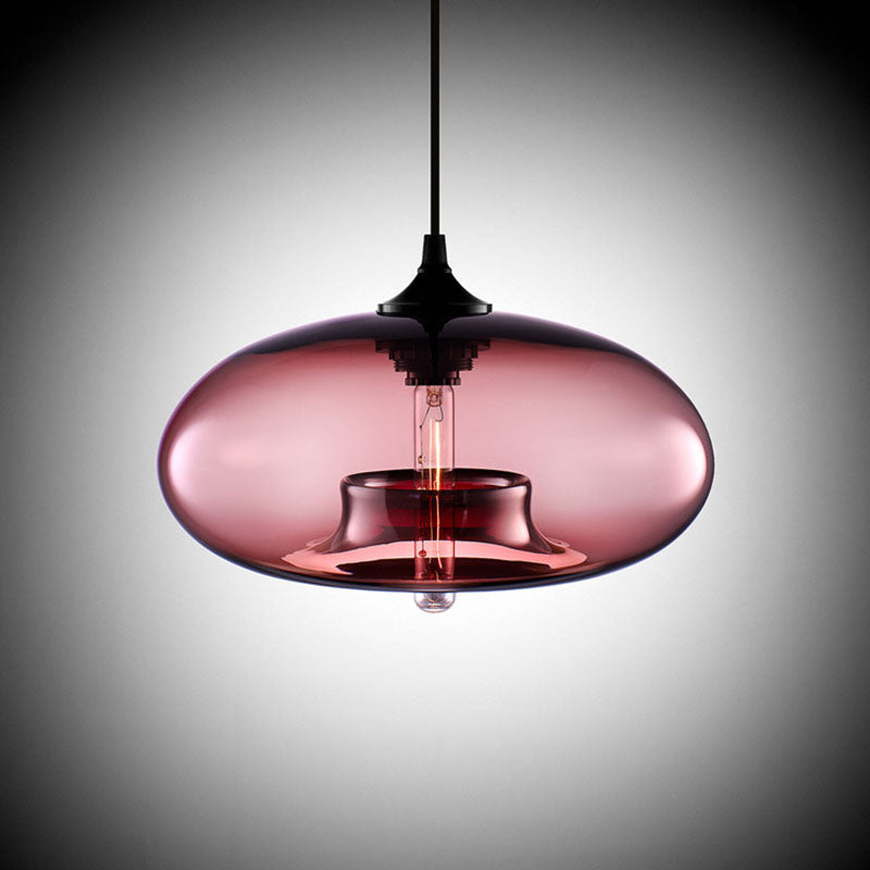 red wine tinted glass pendant light