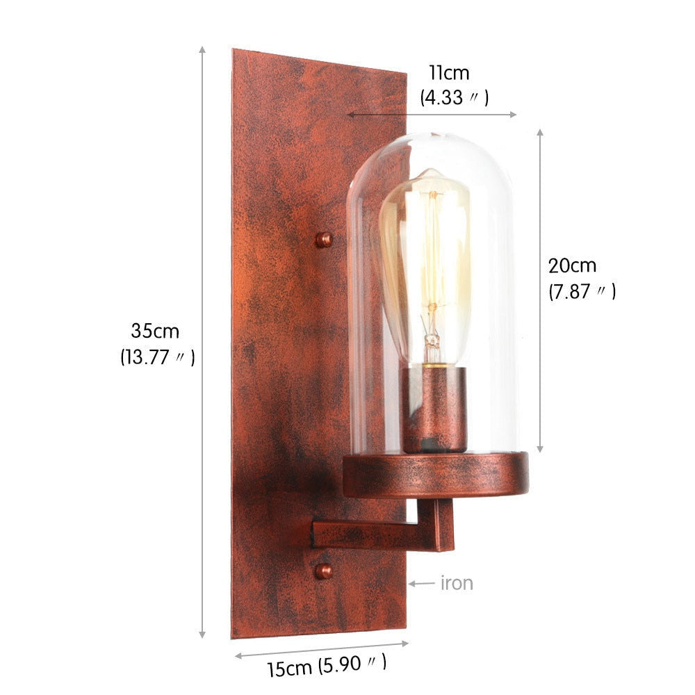 retro farmhouse vintage wall sconce dimensions