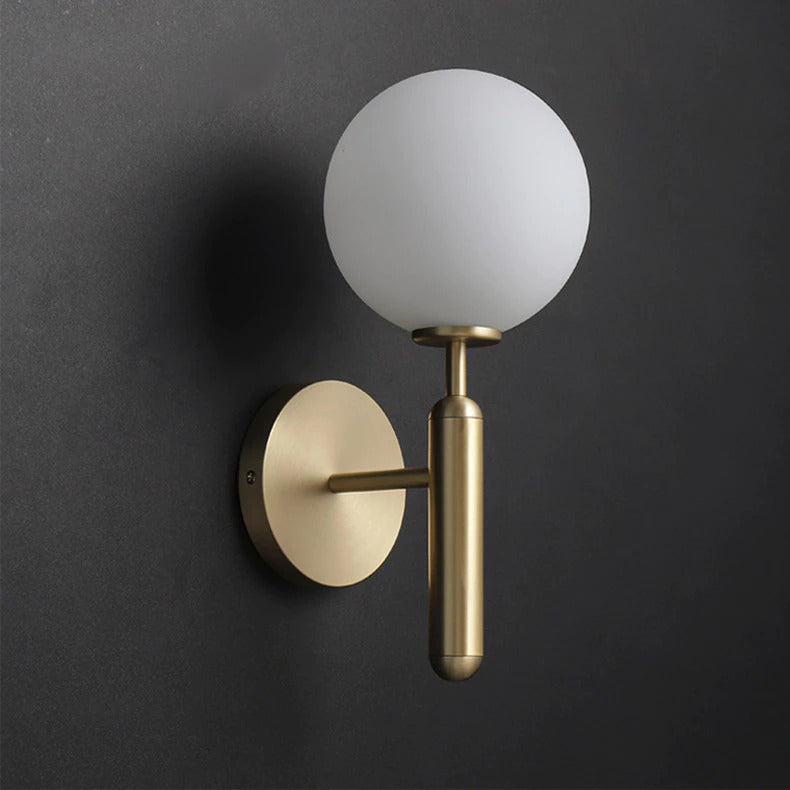 Modern Glass Globe Wall Sconce