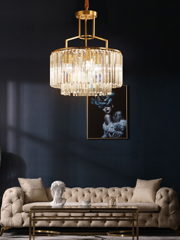 living room luxury style copper frame chandelier