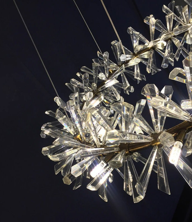 Celeste - Lámpara de araña de cristal