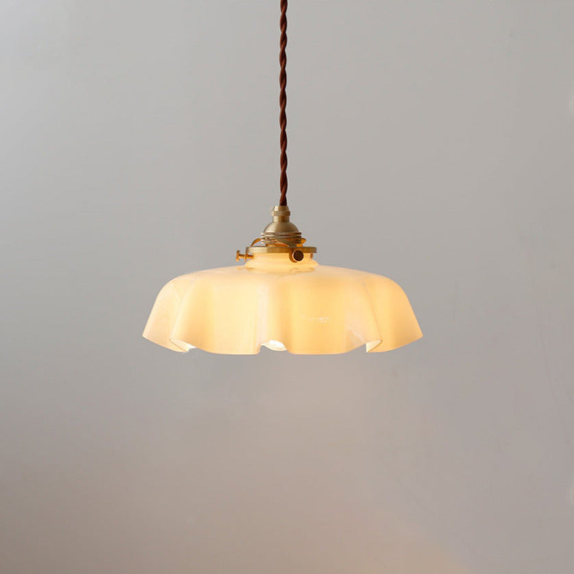 Violet - Suspensions et plafonniers en verre à fleurs