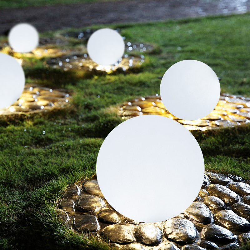 cordless outdoor moon lawn lights