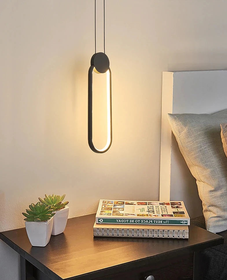 Luces colgantes de anillo LED modernas