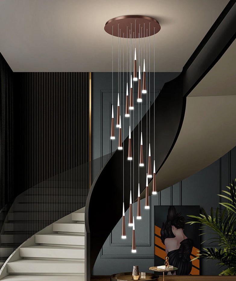 Coffee Candle color modern led stairway light fixture