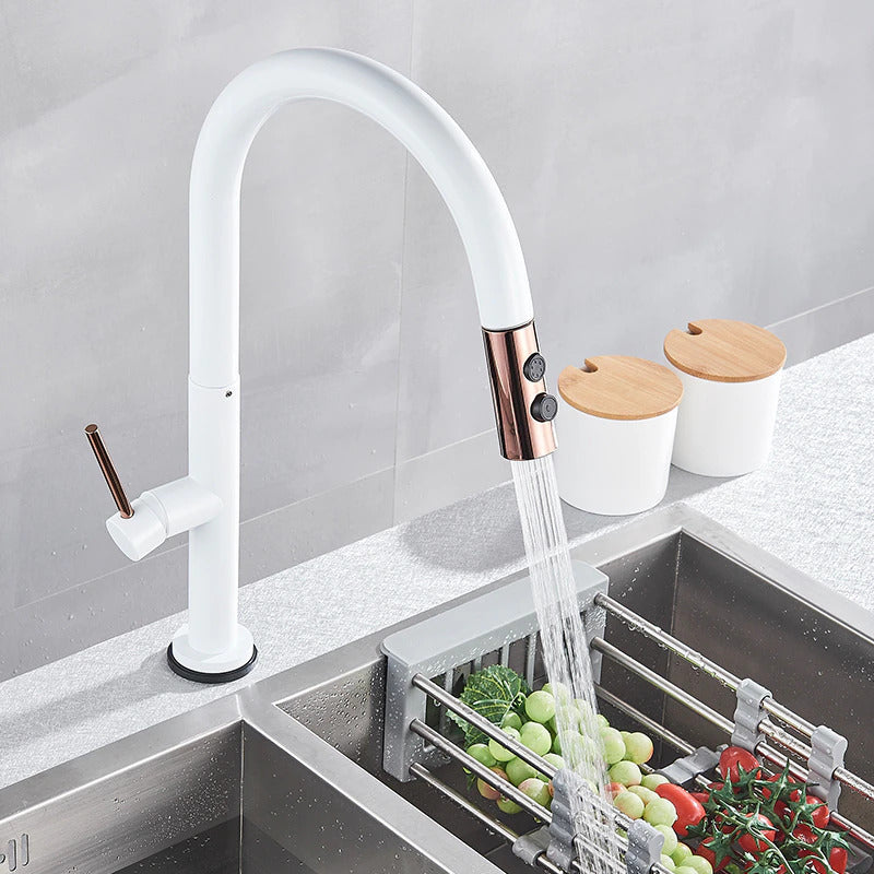 Lidia - Modern Retractable Kitchen Faucet