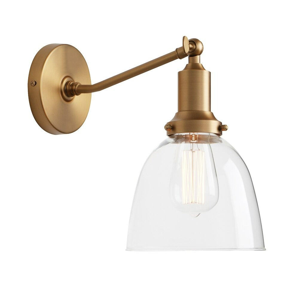 Lavelle - Aplique de pared con cúpula de cristal