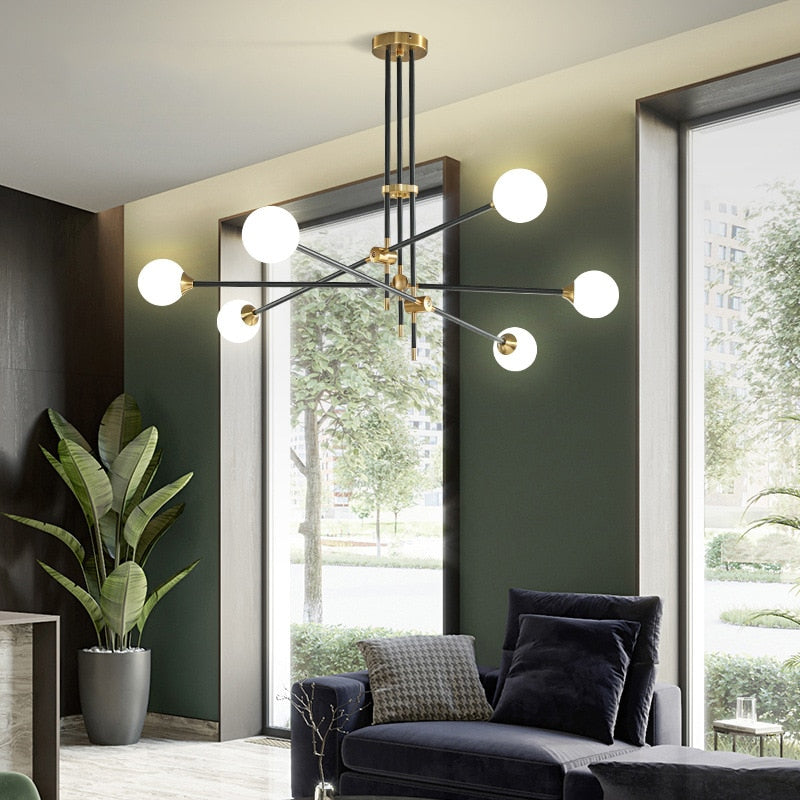 frosted glass four bulb modern light fixture